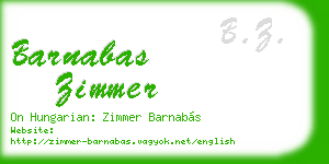 barnabas zimmer business card